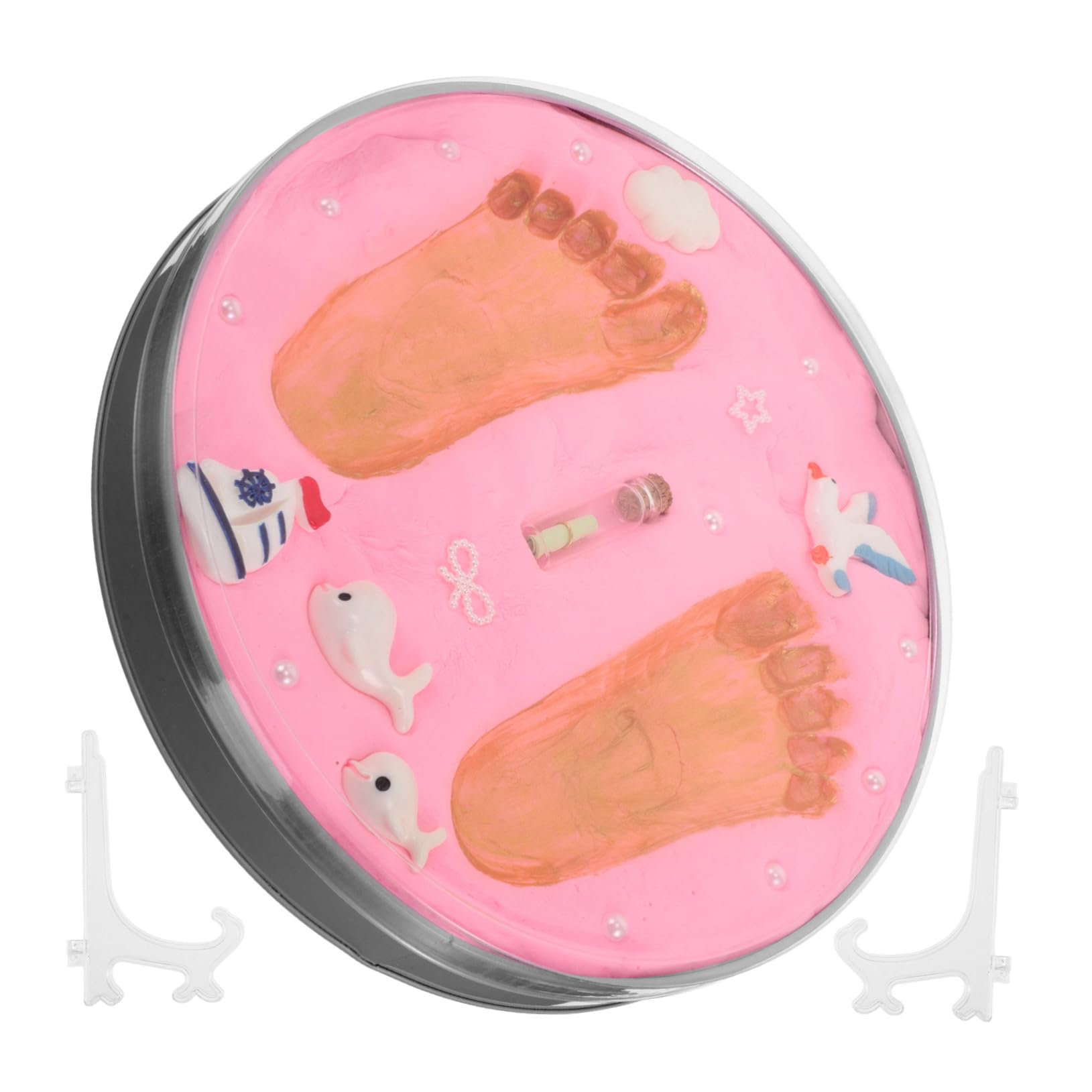 Abaodam Kit de Huellas de Recién Nacidos, Recuerdo para Ñiño, Fácil de Usar, Impresiones Claras y Detalladas, para Baby Shower y Regalos de Nacimiento | Impresiones Claras y Detalladas, Fácil de Usar, para Baby Shower y Presentes, Pensado para Nuevas Mamá