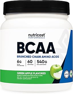 Nutricost BCAA Powder 2:1:1 (Green Apple, 60 Servings)