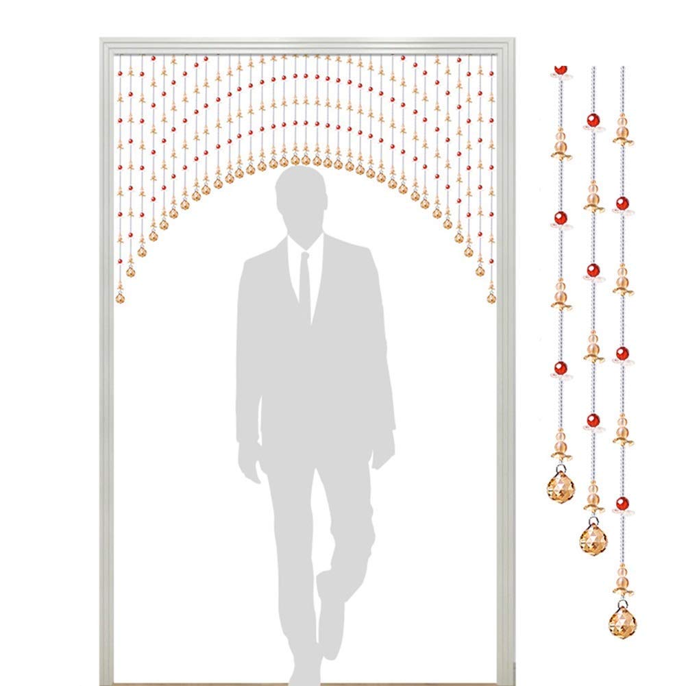 Rideau de ficelle de perles pour séparer un salon sans perdre de lumière, 35 brins cristal