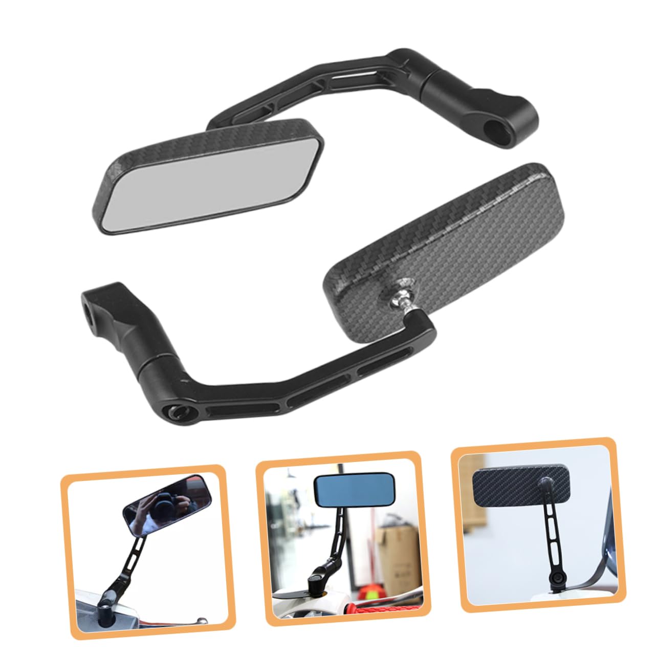 Anneome 1set Specchietti Retrovisori Per Scooter Design Antiriflesso Montaggio e Alta Definizione Sicurezza e Visibilità Ottimale Durante La Guida