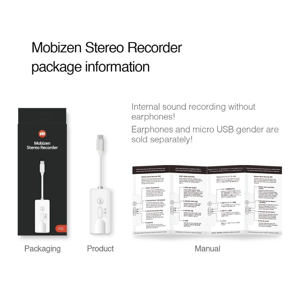 Registratore stereo Mobizen (M2), il primo dispositivo di registrazione audio interno al mondo solo per telefoni e tablet Android