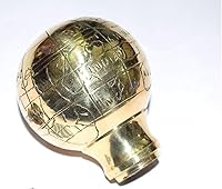 Vista 3 de Bastón de madera victoriana con mango de latón con cabeza de globo, ideal para regalo, unisex, solo mango