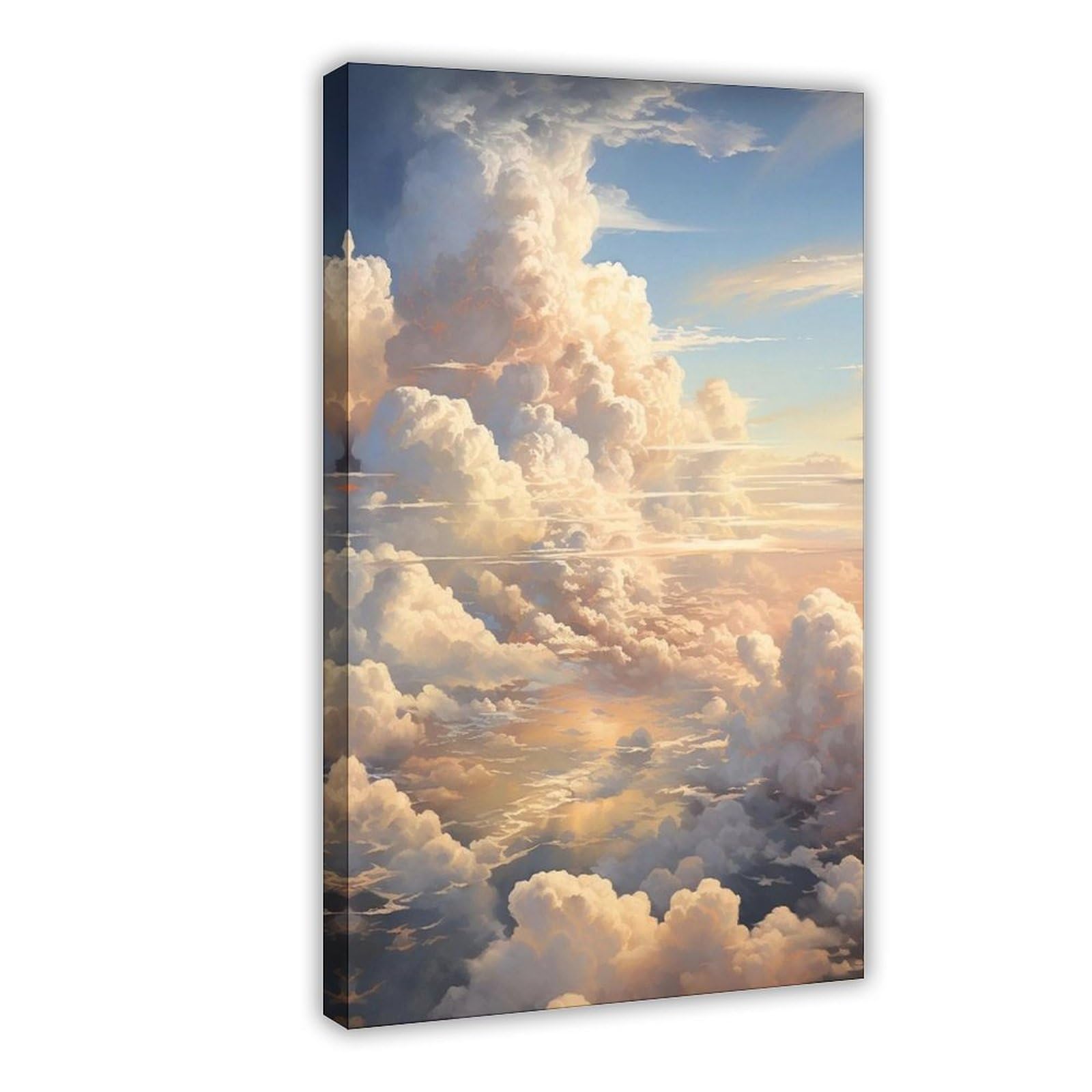 Bareronor Clouds Canvas Poster Canvas Poster Bedroom Decor Landscape Office Room Decor Gift 12" L X 18" W