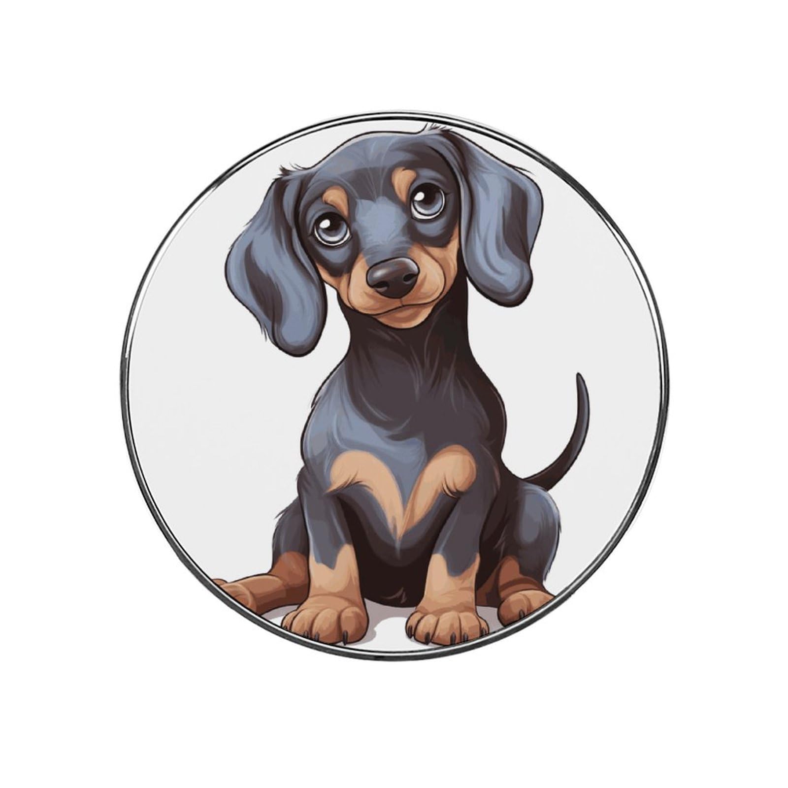 Cute Dachshund Fridge Magnet Magnetic Refrigerator Magnets Mini Round Kitchen Fridges Magnets for Kitchen Office Whiteboard Cabinet and Dishwasher