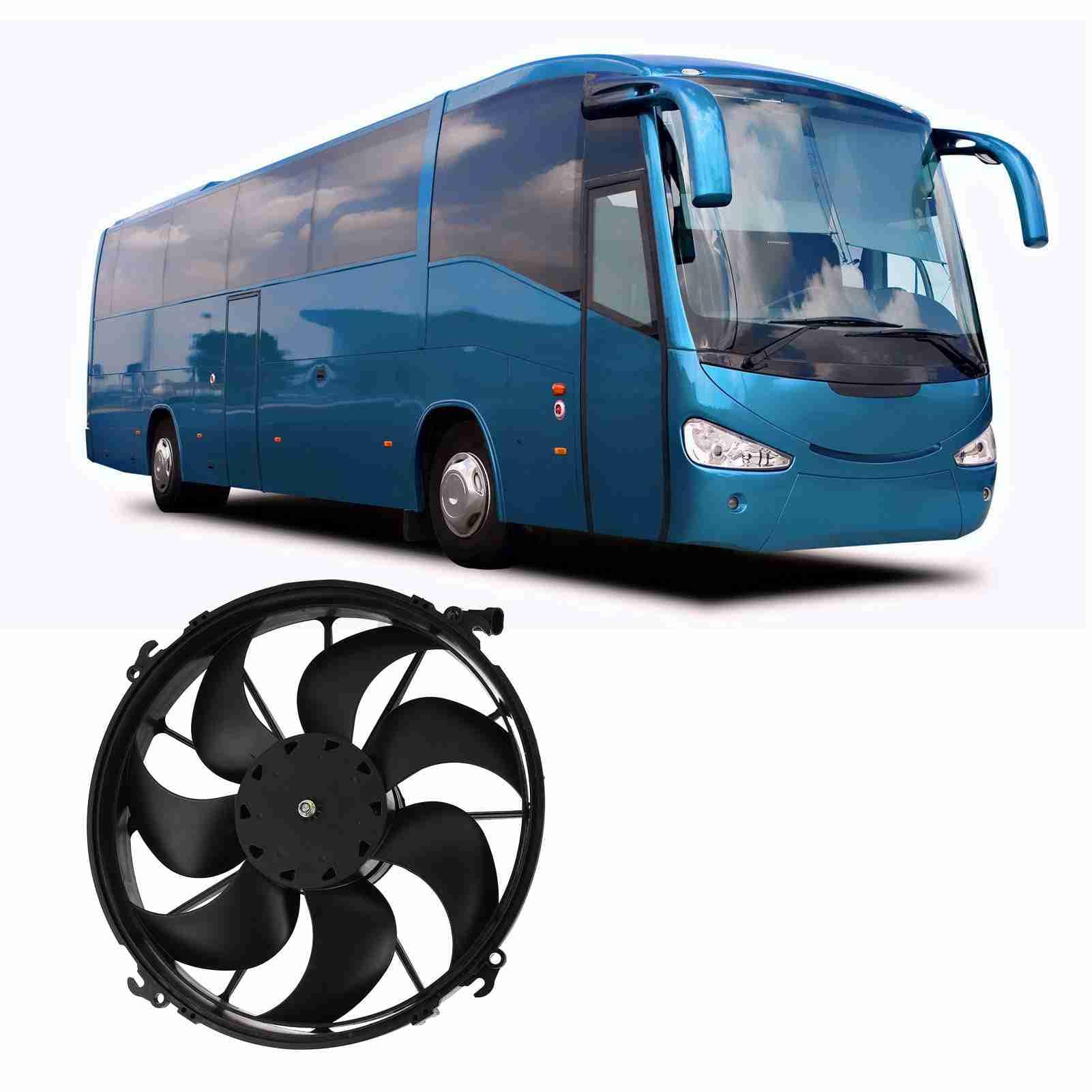Wentylator Samochodowy 24 V 160 W 7-ostrzowy Czarny Klimatyzator Chłodnica Skraplacza Rozpraszanie Ciepła dla Autobusu Ciężarowego Pojazd o Dużej ładowności Komora Silnika System Wentylacji