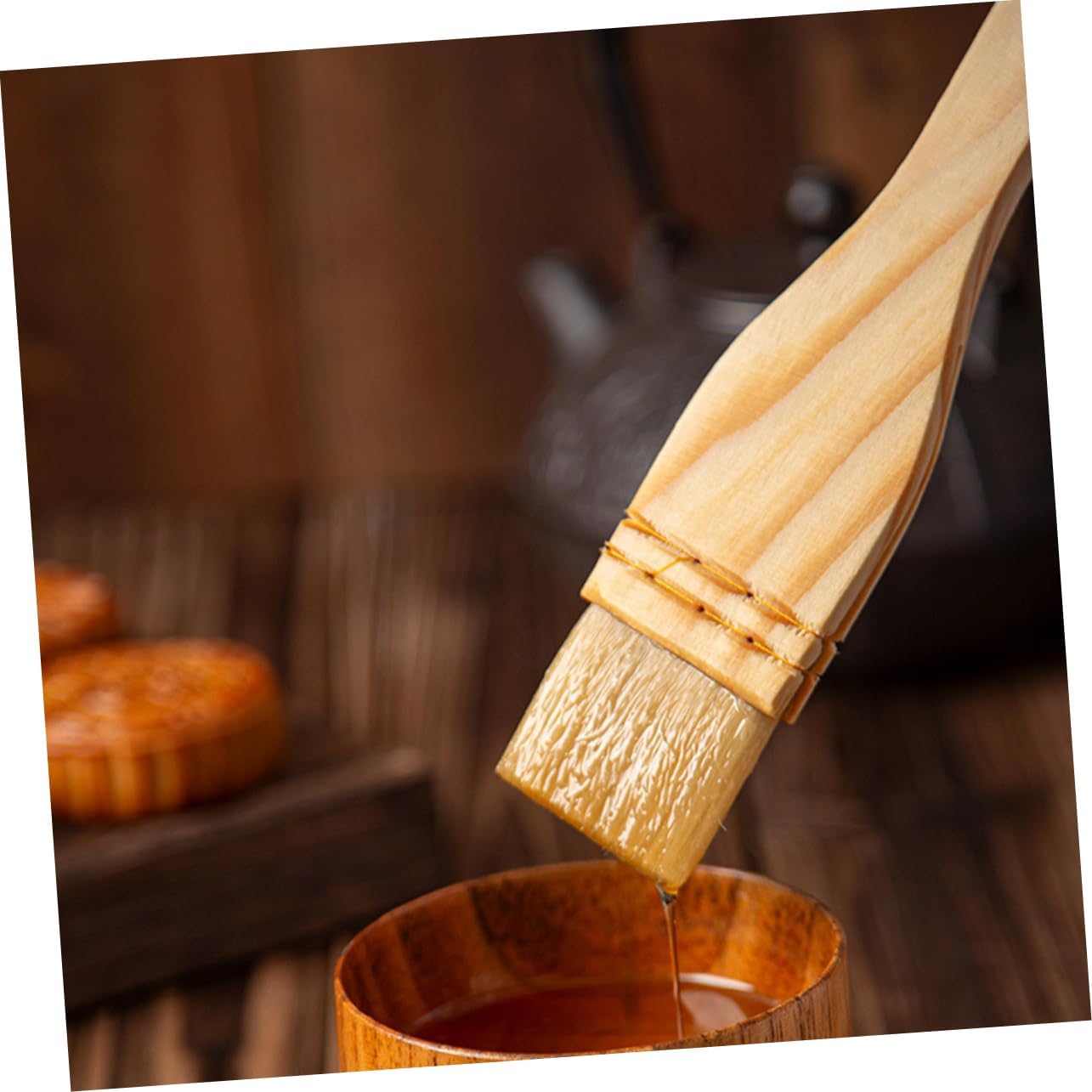 OUNONA Basting Brush for Cooking Wool Brush for Bbq Baking Pastries Grilling Lightweight Versatile Kitchen Utensil with Hanging for Easy Storage