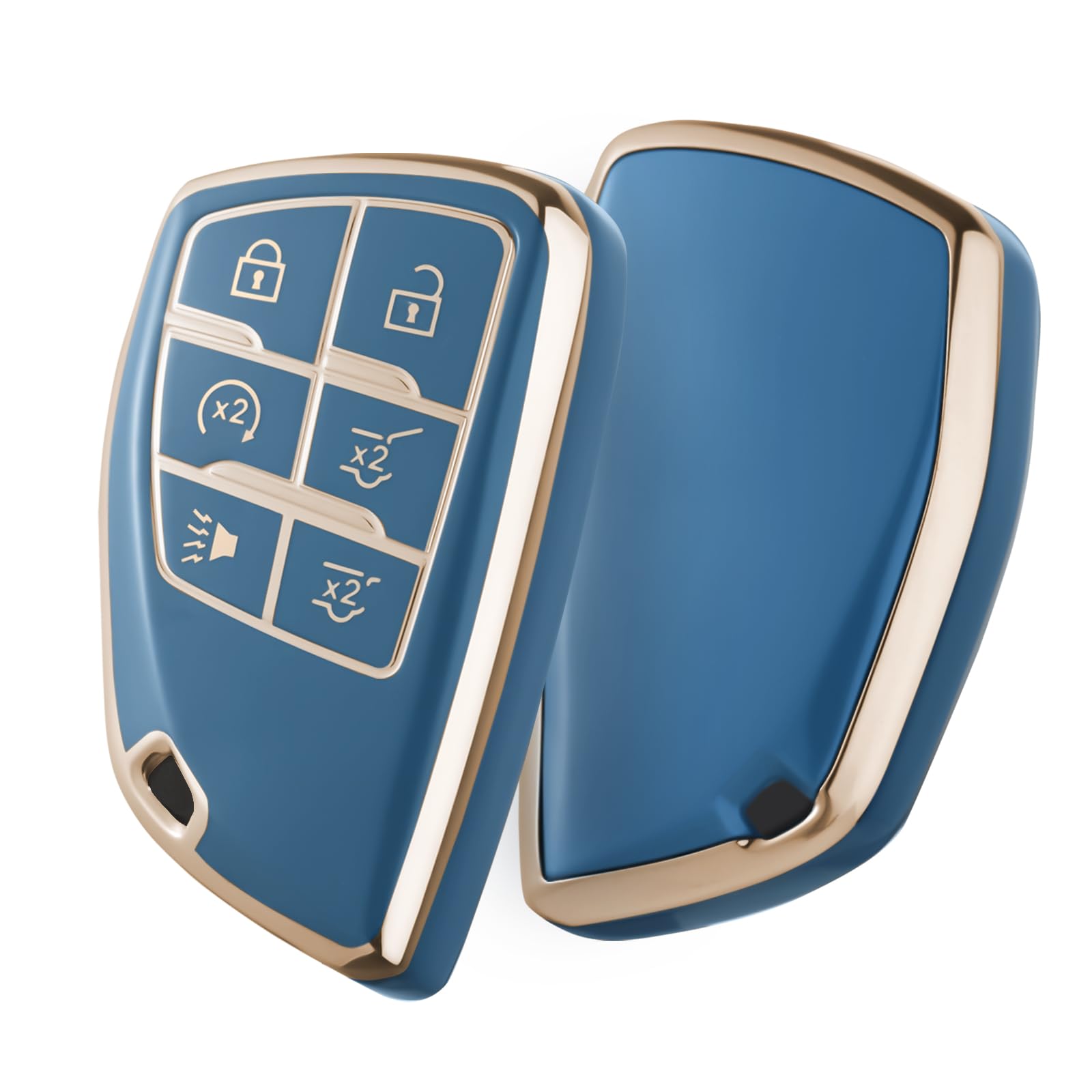 ELOHEI Key Fob Cover for Chevy, Premium Soft TPU Key Case for Chevrolet 2021 2022 2023 2024 2025 Suburban Tahoe GMC Yukon Key Shell