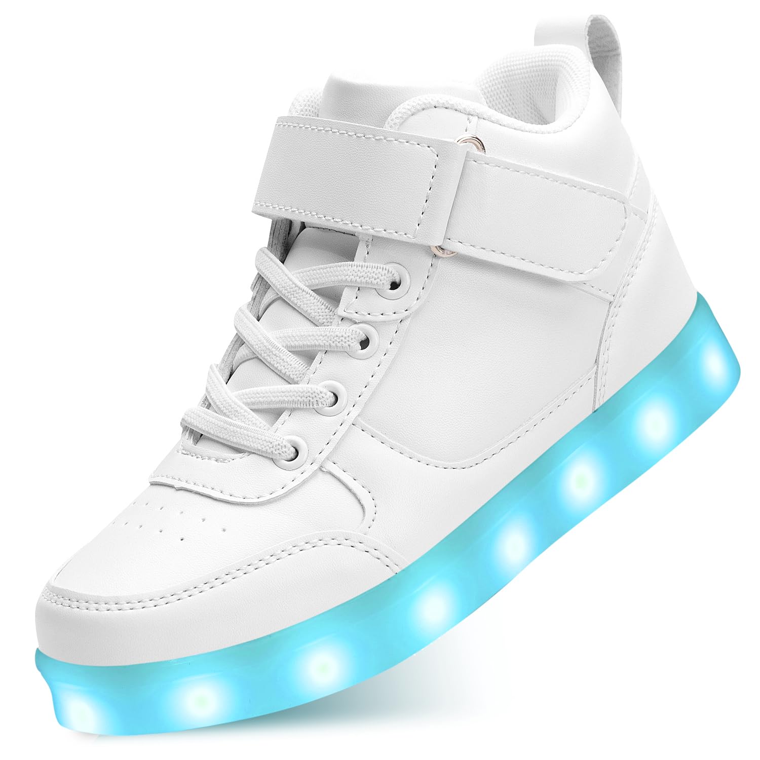 Scarpe da ginnastica per bambini con luci a LED, ricaricabili tramite USB, alte scarpe da ginnastica per bambini unisex