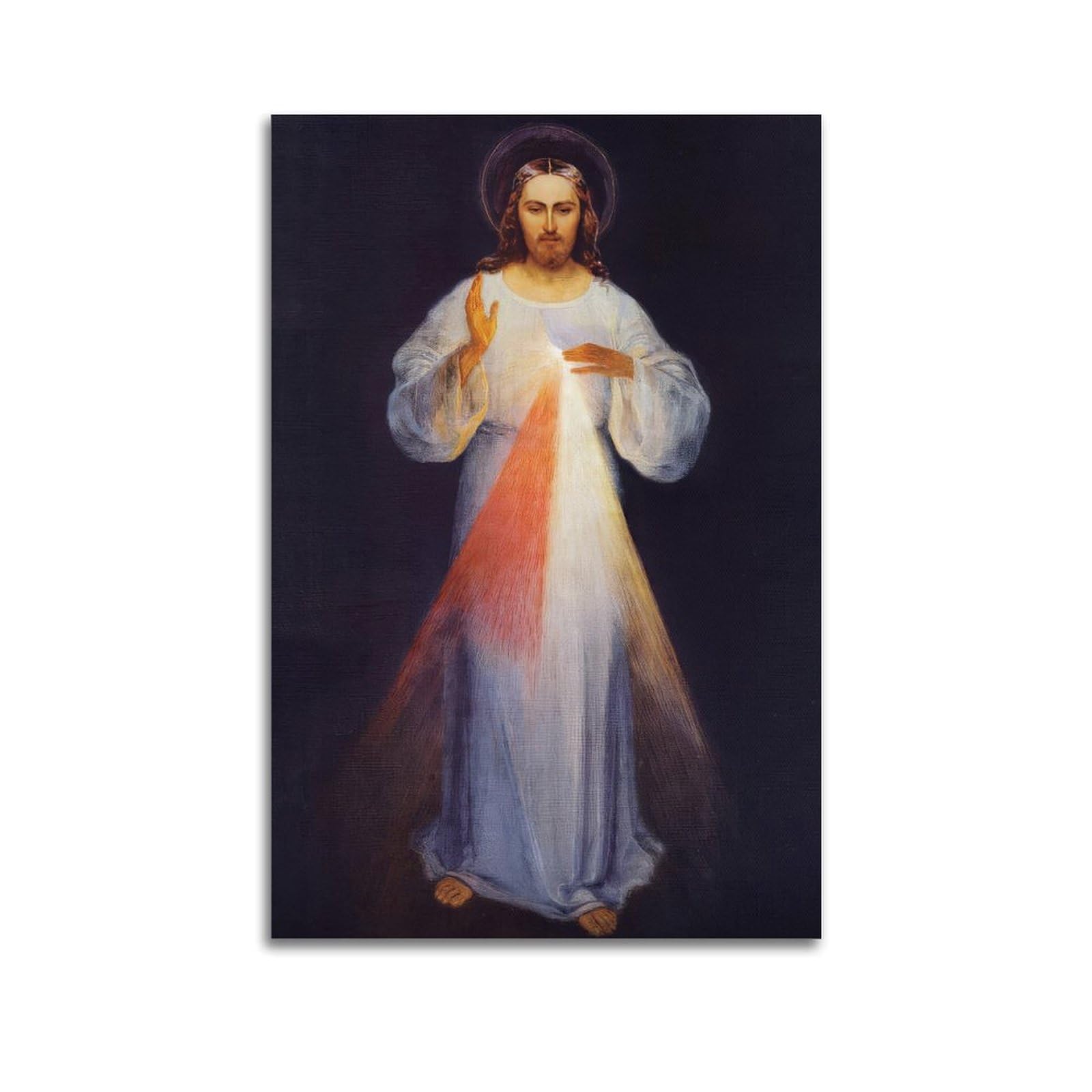 GLMHOK Religious Poster Divine Mercy Christ Jesus Artwork Decorative Painting Canvas Poster 20x30inch(50x75cm)