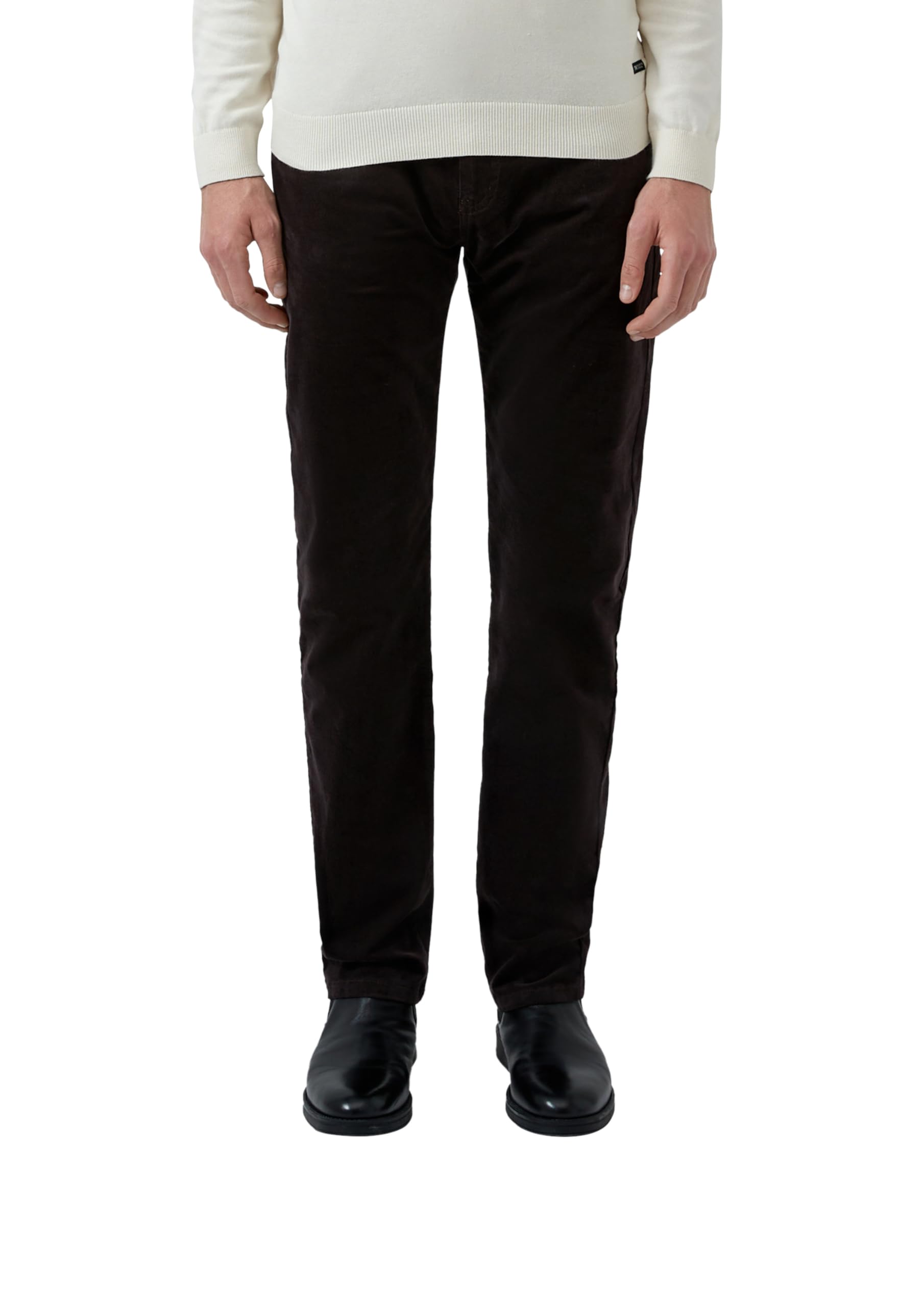 s.Oliver Regular Fit: Hose aus diagonalem Feincord mit geradem Bein