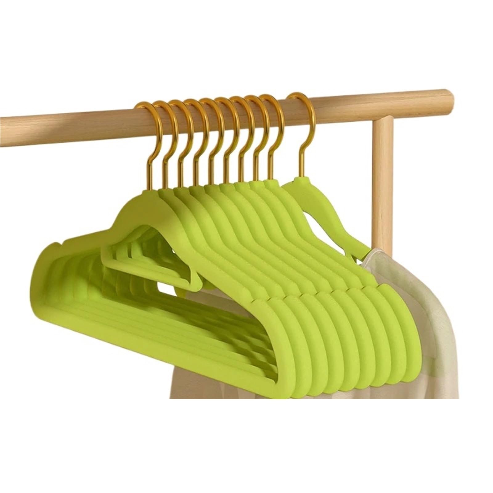 Duexioly Color1 Velvet Hangers 5-20Pcs Velvet Hangers Non-Slip Trouser Skirt Abs Flocking Hanger Rotin Dressing Storage Save Space For Storage(,20Pcs)