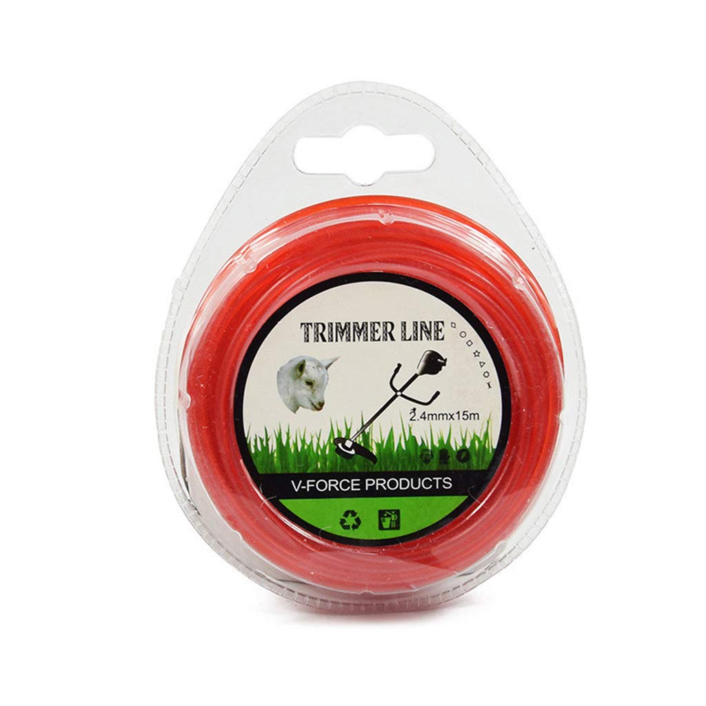 huyikoRound Nylon Strimmer Line for Cutting Grass 2.4 mm × 15 m for Trimmer