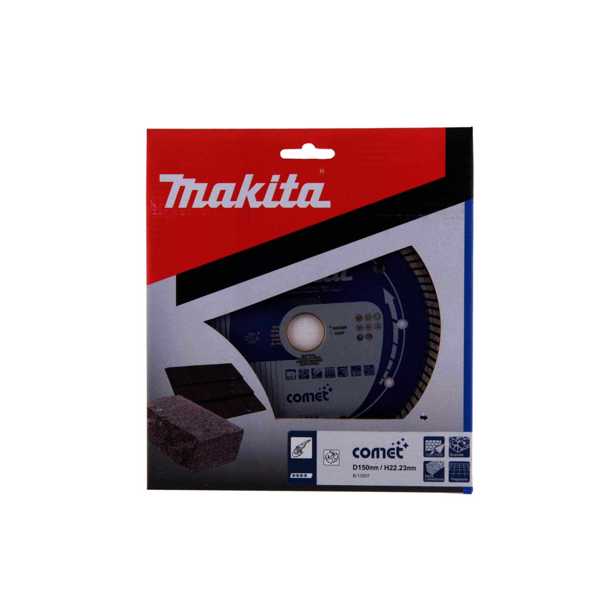 Makita B-13007 - Disco de diamante comet 150x22,23 segmento 7 mm turbo + núcleo estándar