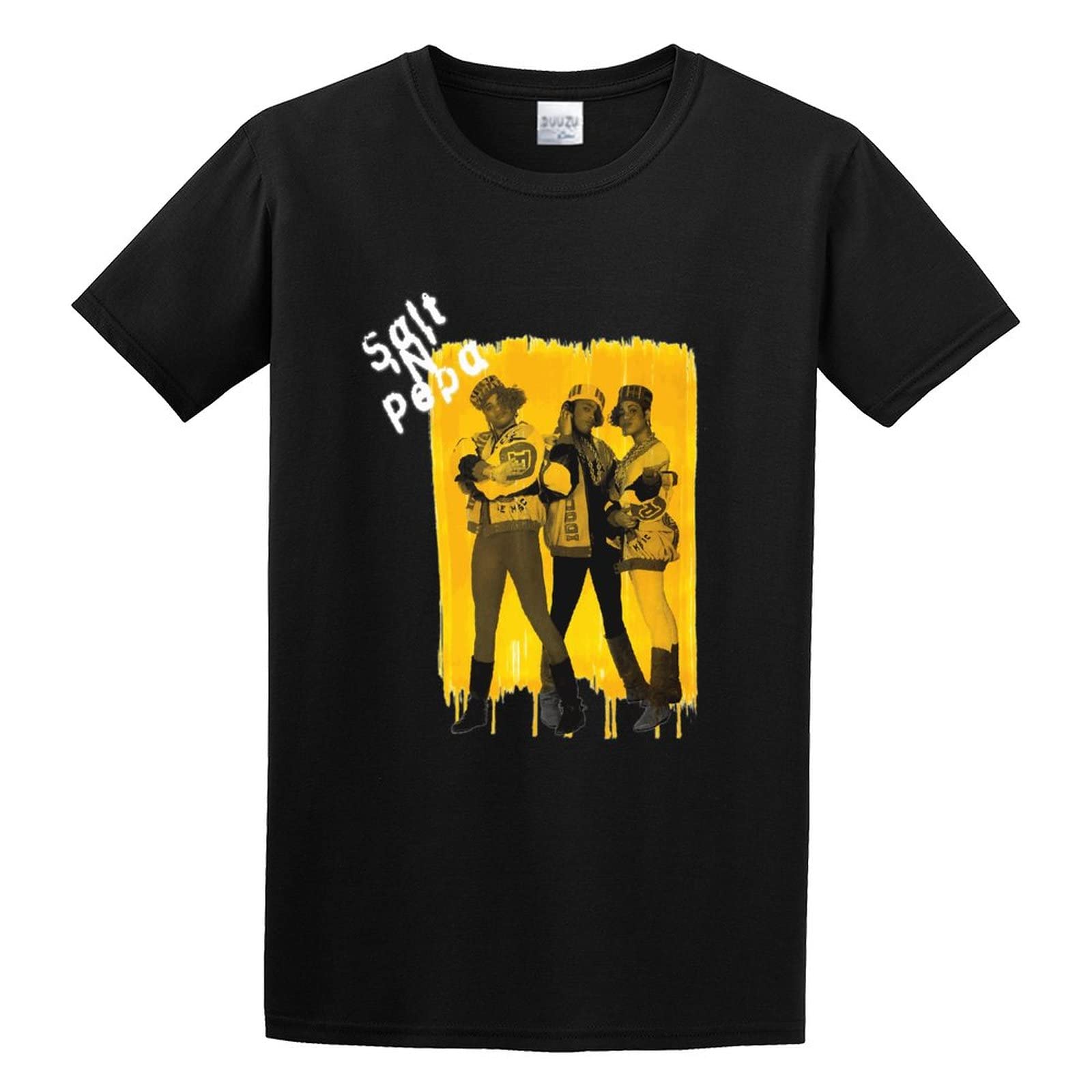 Bear Coming Men's Black Salt N Pepa Logo Graphic Unisex Tee Shirt Xxl