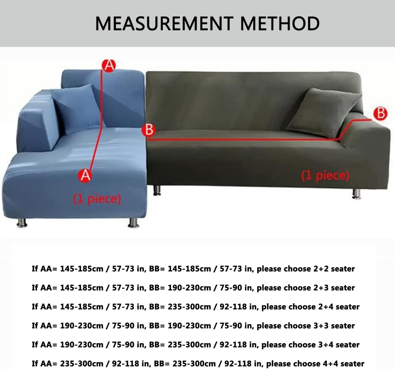 YOPOIY Elastic Sectional Couch Cover 2 Pieces L-Shaped Sofa Cover Anti Slip Washable Corner Sofa Slipcover, Lounge Chair Sofa Cover L Shape-Pink-2 Seater + 2 Seater