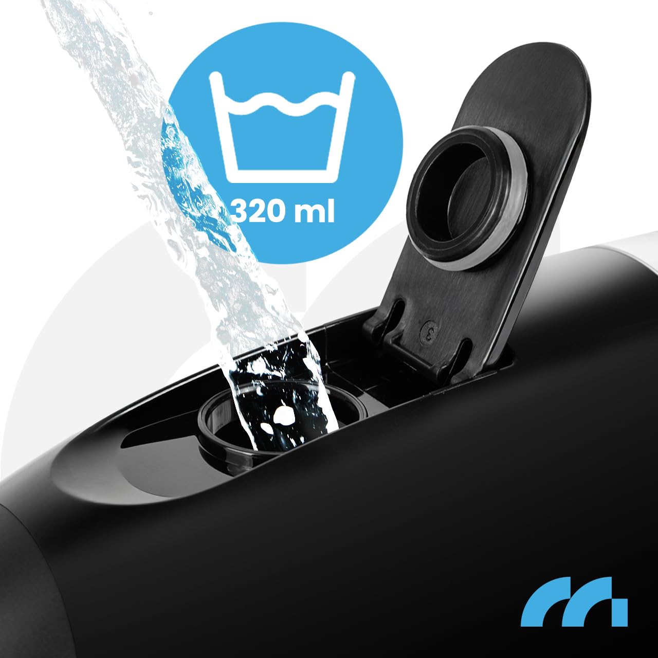 MalTec Irrigador dental eléctrico Toothie X60 150PSI batería 2600 mAh 4 modos de funcionamiento inalámbrico negro bolsa de viaje