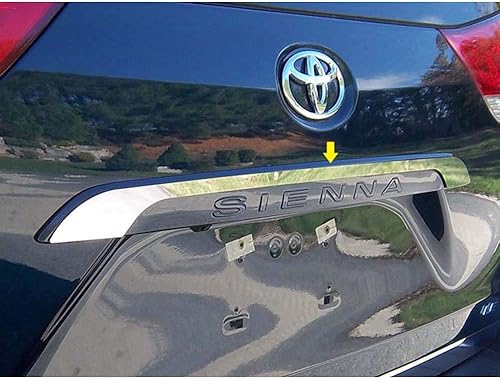 QAA La parte LB11150 es una barra de licencia de acero inoxidable de 1 pieza, adorno por encima de la placa que es compatible con Toyota Sienna