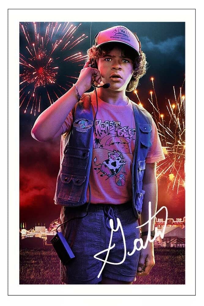 Gaten Matarazzo Stranger Things Signed 12x8 Inch Photo Print With