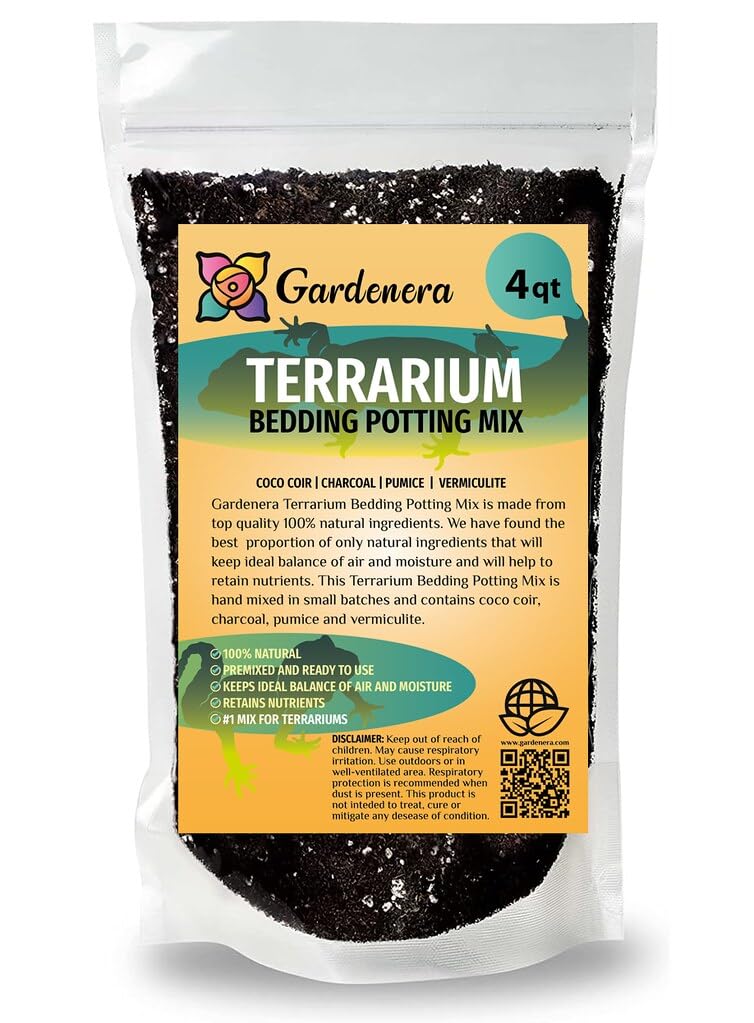Terrarium Bedding - Hand-Blended for Optimal Plant Health and Toxin Breakdown - 4 QUARTS