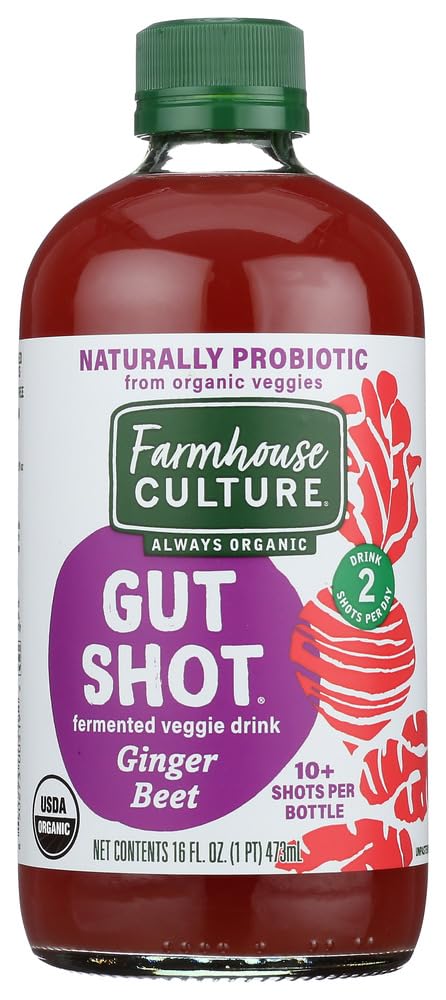 Farmhouse Culture Gut Shot, Ginger Beet Farmhouse Culture Gut Shot, Ginger Beet