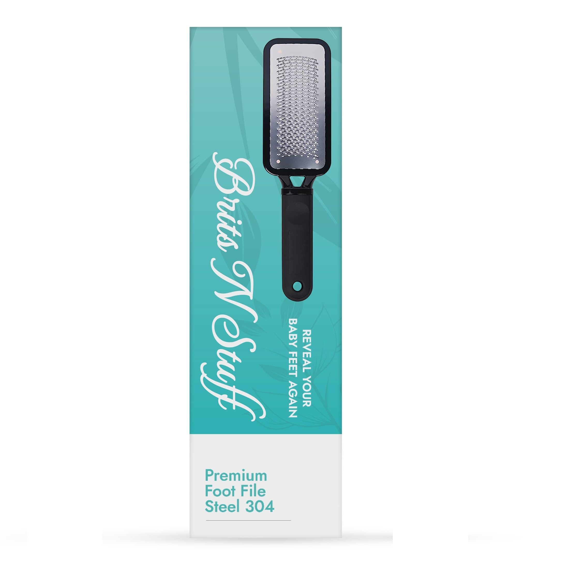 Professional Pedicure Foot File for Hard Skin - Anti Rust Stainless Steel Callus Remover for Cracked Heels - Easy to Use & Anti Skid Design - Foot Care Tool for Dry and Dead Skin - BNS