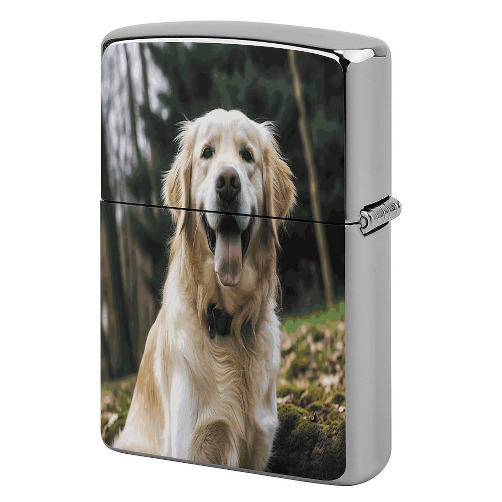Fekiloot Style Funny Golden Retriever Lighter Case Cover Lighter Holder