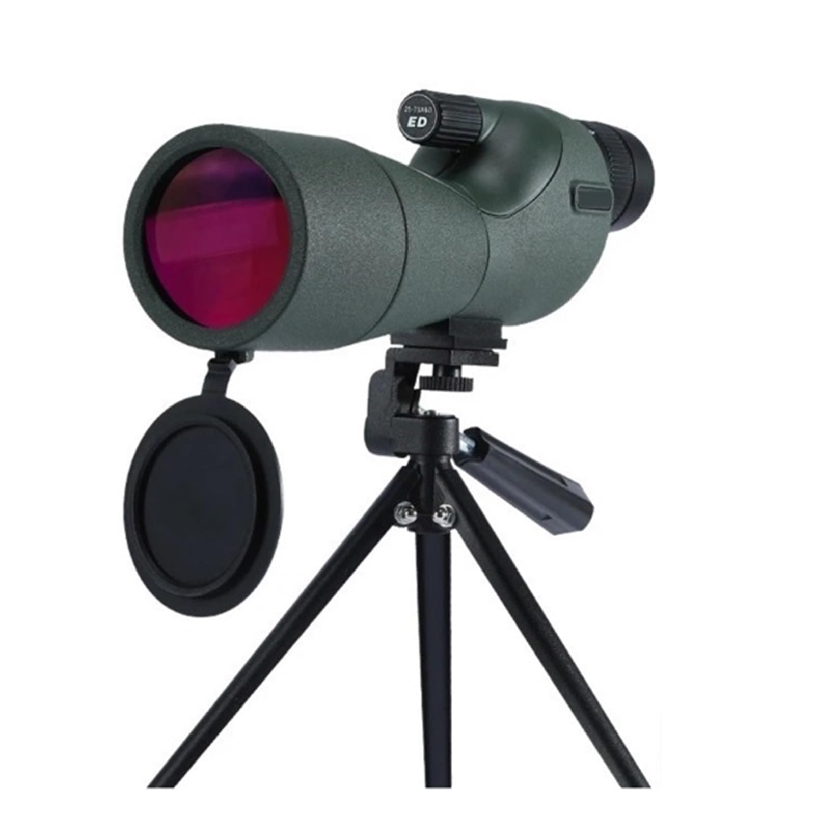 25-75x70/ 60 HD Télescope Zoom Monoculaire WatchingBird Puissant Longue Portée Étanche Longue-Vue for Le Tir Camping Tourisme(25-75x60 Green B)