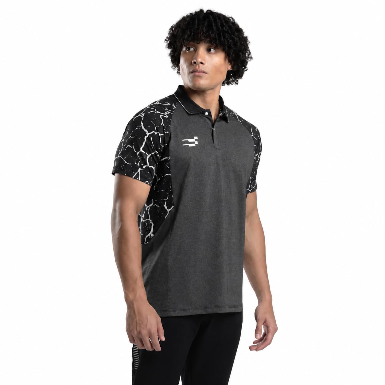 sportiif pro athena performance polo t-shirt for men | premium polyester quick dry golf polo | breathable striped sports polo | moisture wicking collared t-shirt | regular fit