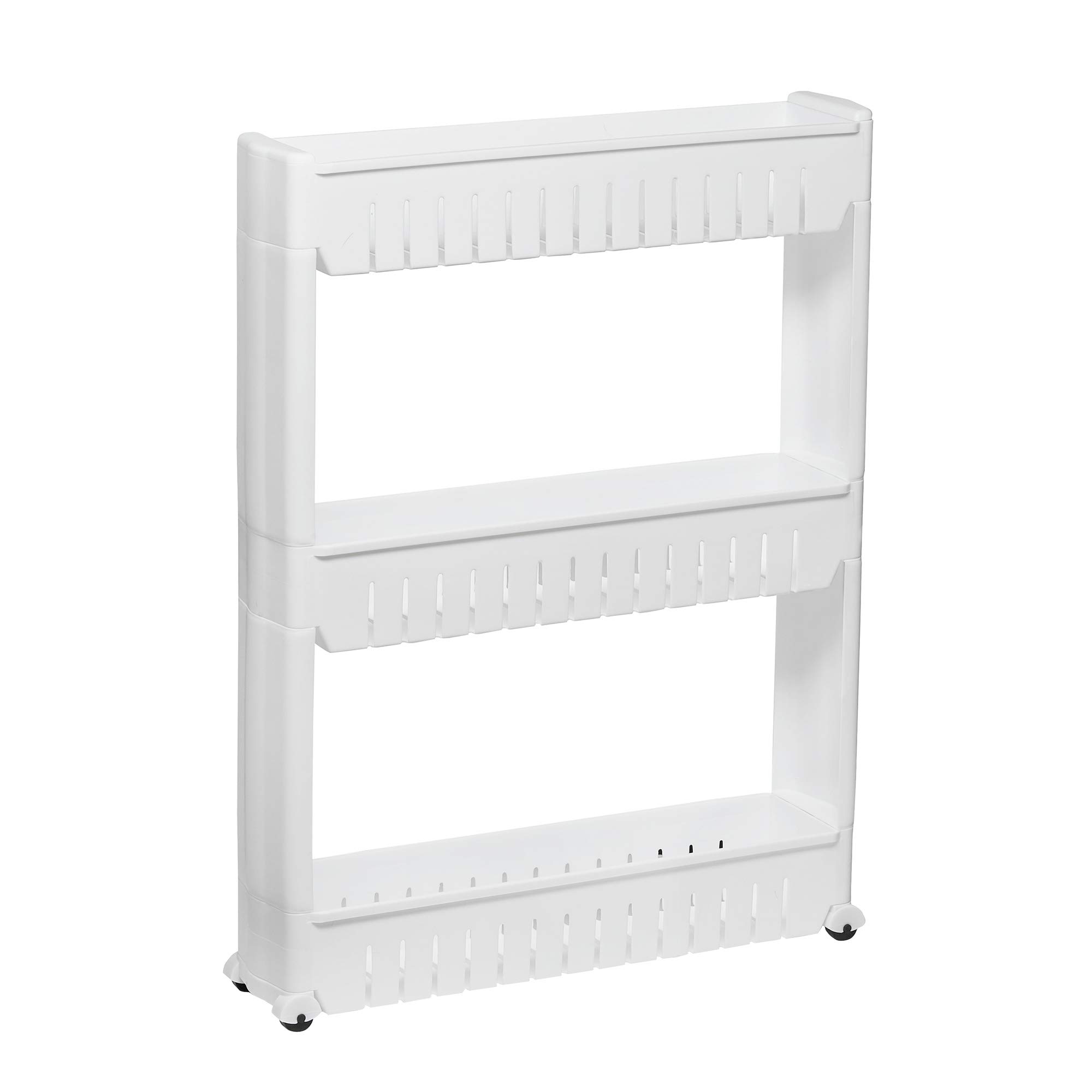 SPRINGOS Mobilregal 3 Ablagen Baderegal Standregal Ständer Waschmaschinenregal Badezimmer Bad WC Allzweck Regal 70 x 54 x 12,5 cm weiß (Weiß 70 x 54 x 12,5 cm) Küche, Haushalt & Wohnen