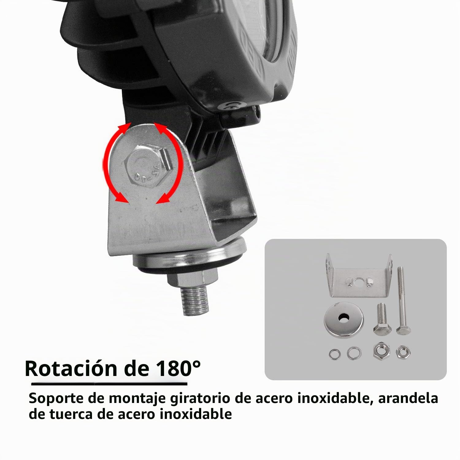 RIGIDON 2 Pcs faros trabajo led redondo, 7 pulgadas 51W Negro Spot lámpara de conducción 12V 24V foco led tractor impermeable para off road camión coche ATV UTE SUV 4x4, 6000K faros antiniebla