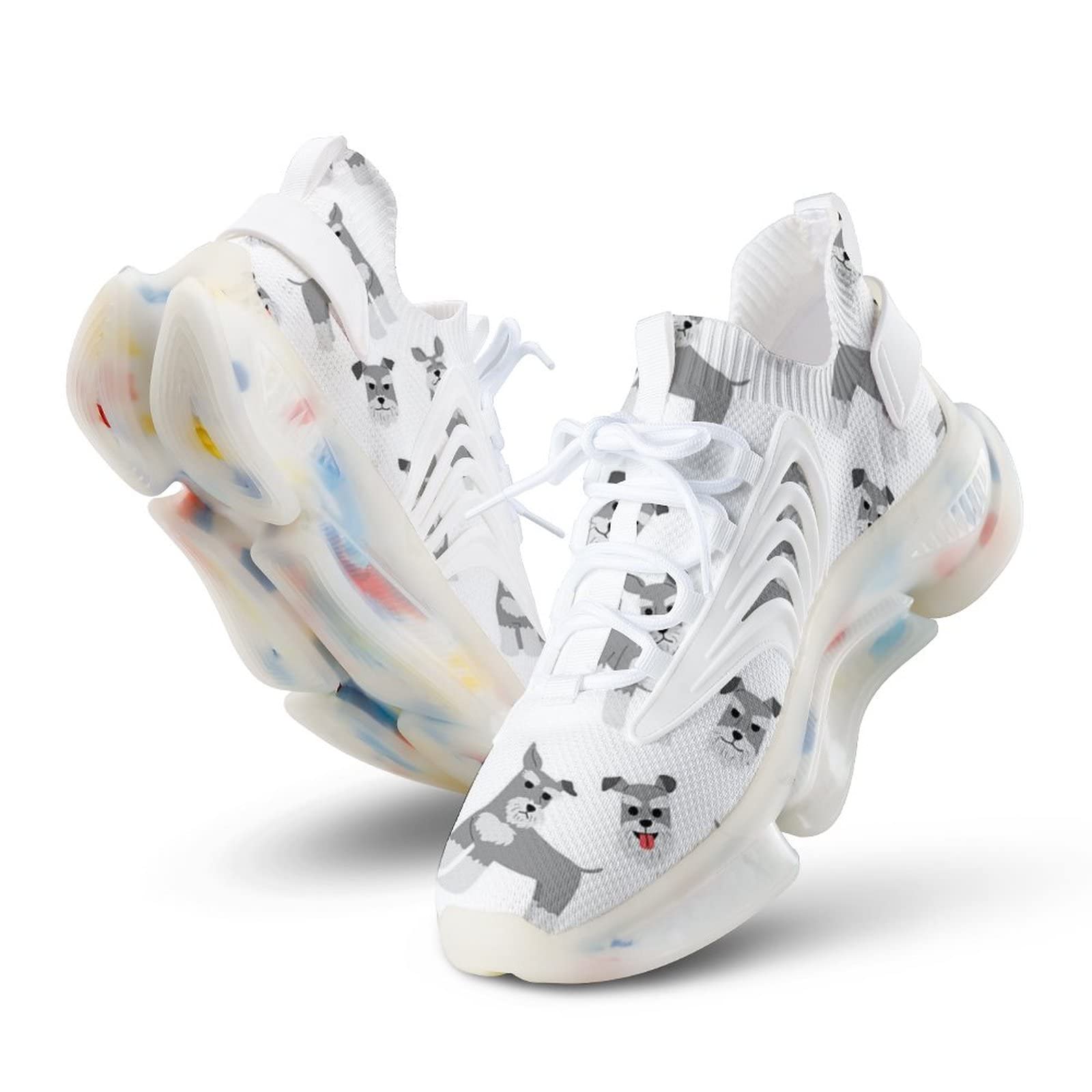 Amazon.co.jp: スニーカー メンズ ミニチュア・シュナウザー柄