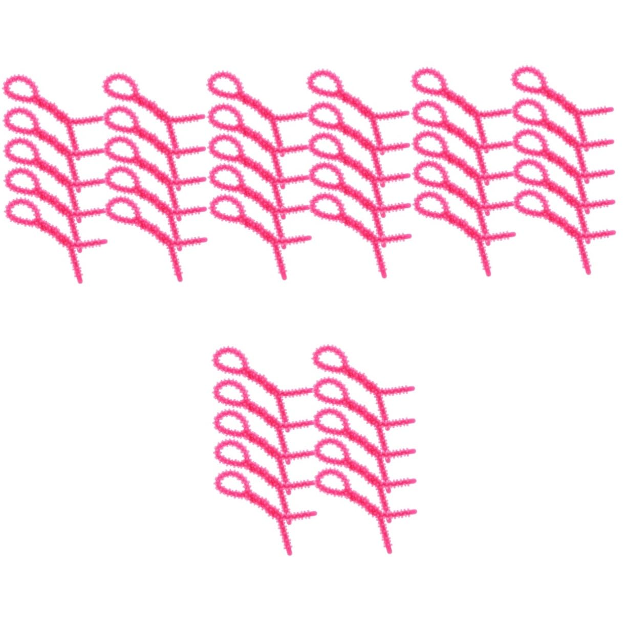 40 Piezas Bigudíes de Silicona para Rizado de Cabello de Perm Herramientas de de Cabello Pequeño Color Rosa para y Rizados