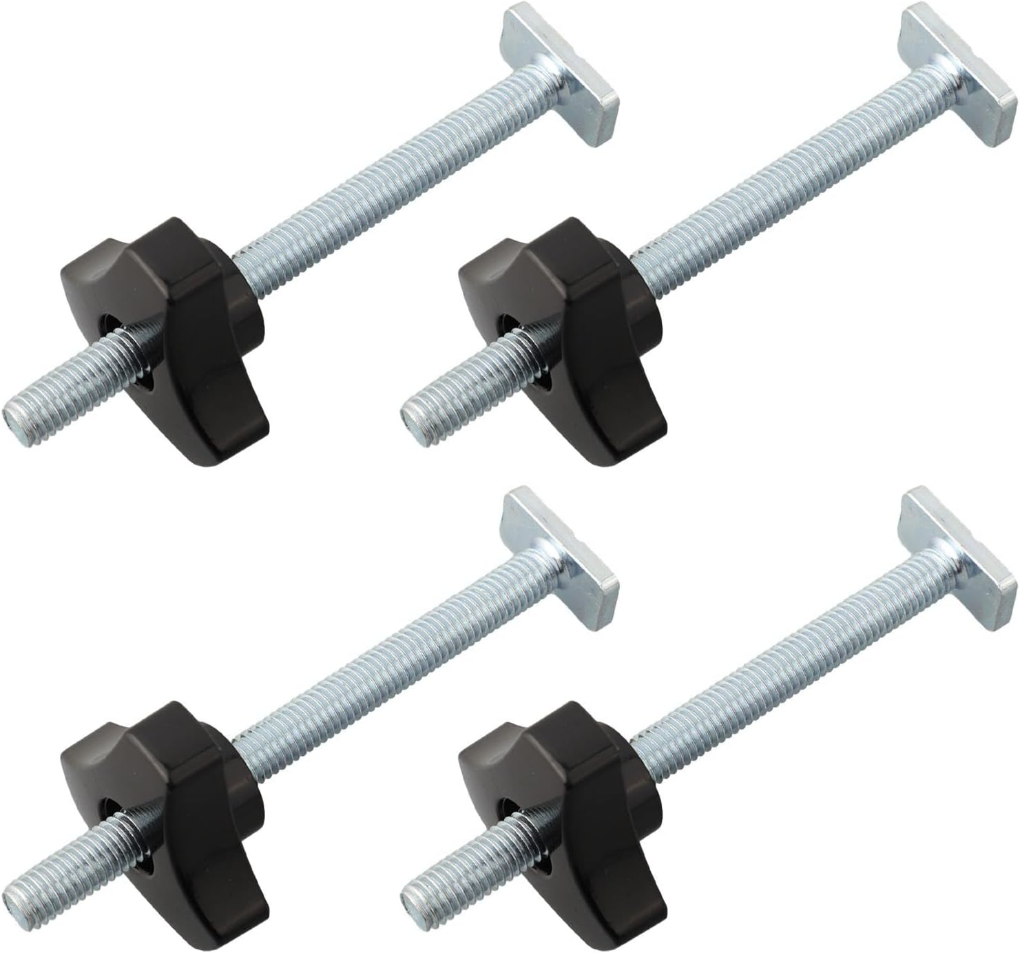 M8 Size T Slot Bolts and Knobs in a Set of 4, Perfectly Suited for Woodworking Jigs with Reliable Use