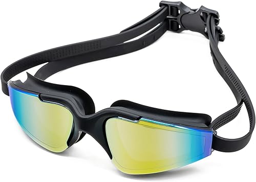 YTSWIM Gafas de natación para adultos, antivaho con protección UV, gafas de natación de visión amplia para hombres y mujeres