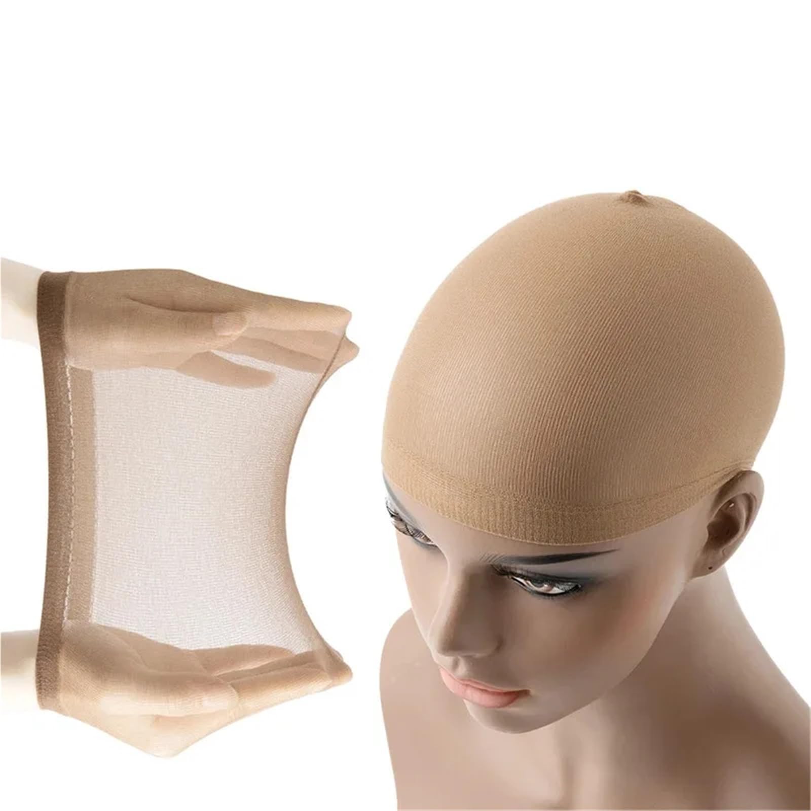 Perückenkappen Haarnetze Weben 10 12 20 Teile/paket Strumpf Stretch Mesh for Die Herstellung Von Perücken Freie Größe für Cosplay Party(20pcs)