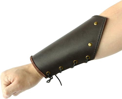Miniatura 7 de Armor Venue Knights Leather Battle Arm Guard Bracers Medieval Armor Costume
