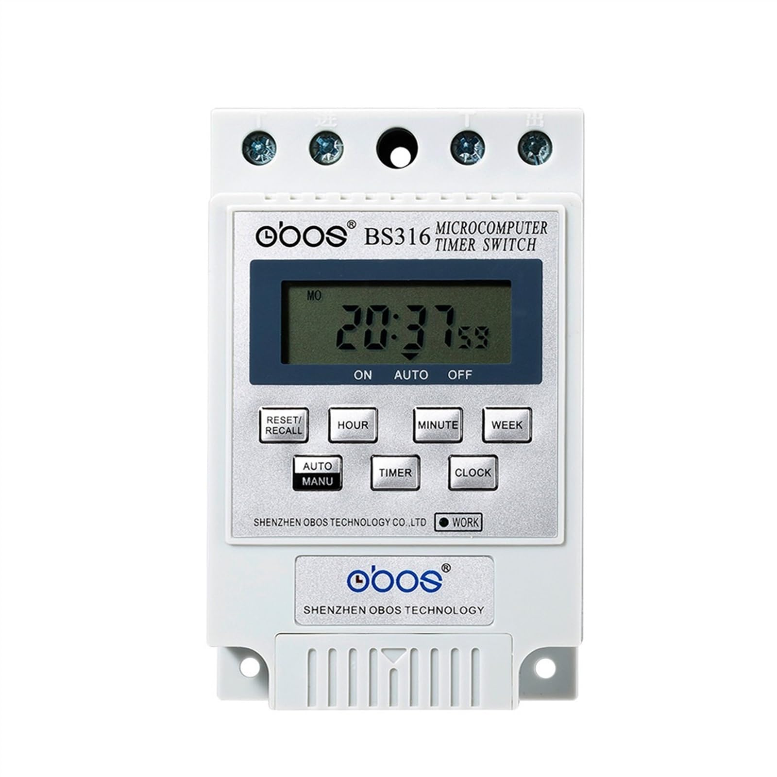 Temporizador Switch220V 25A microordenador inteligente programable temporizador electrónico interruptor relé controlador voltaje seleccionable(DC12V)