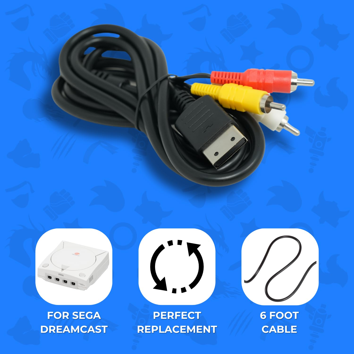 Old Skool Sega Dreamcast AvCable - Cavo audio/video composito