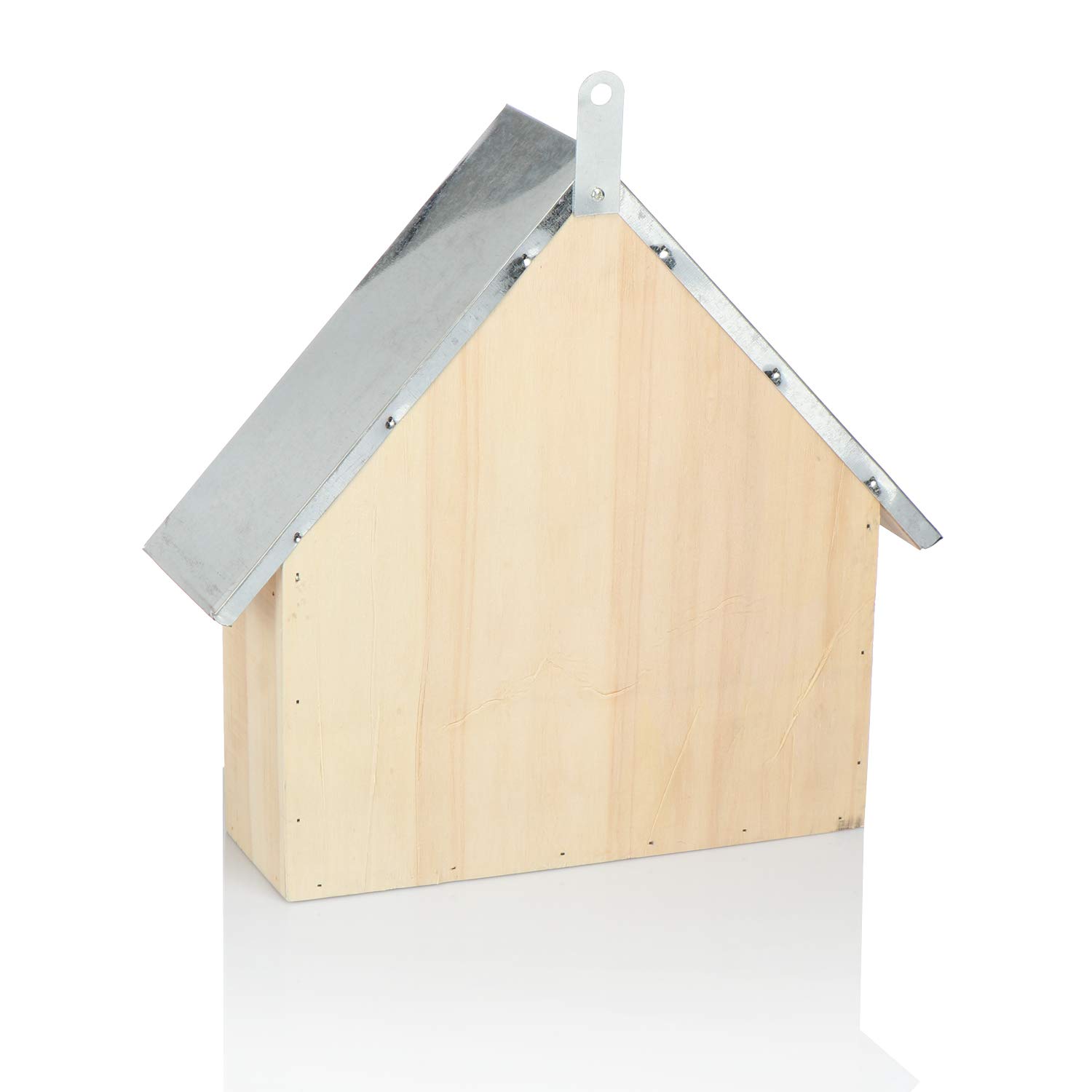 com-four® Hotel de Insectos de Madera - Hotel de Abejas para Insectos voladores, Mariquitas, Mariposas y Moscas - Casa de Insectos para Colgar (01 Pieza - 29x28x8cm)