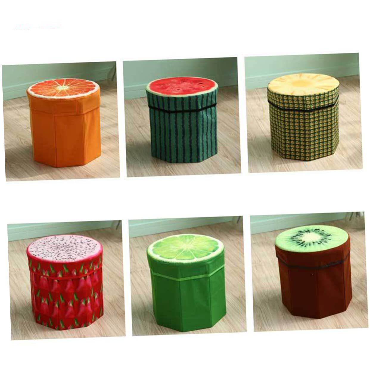 Genérico EscabelTaburete otomano Circular Plegable otomano Taburete Plegable para Lavabo Taburete otomano Redondo Taburete otomano de Frutas Taburete de Frutas