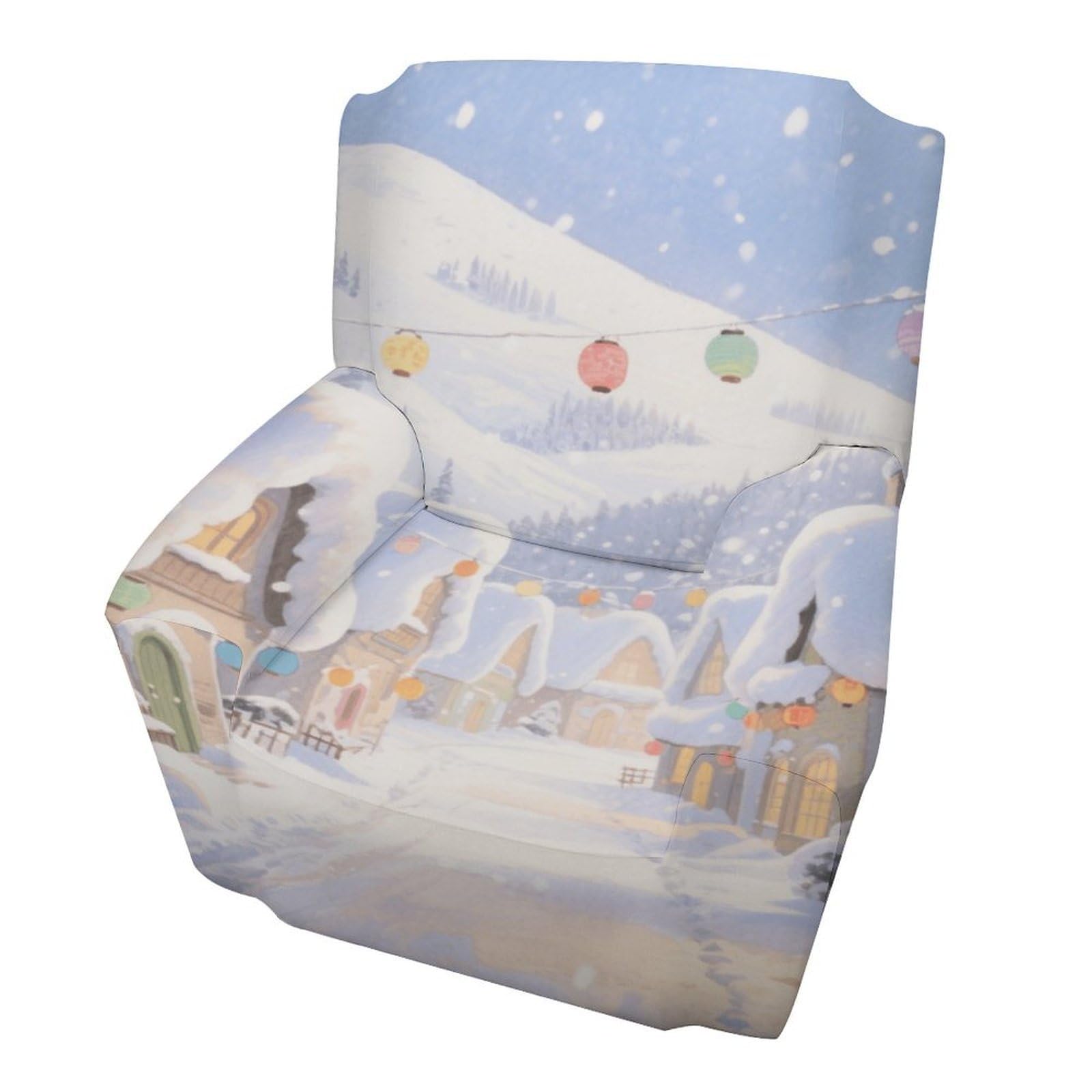 Fekiloot Style Ice And Snow Town Couch Cover Sofa Cover Sofa Slipcover
