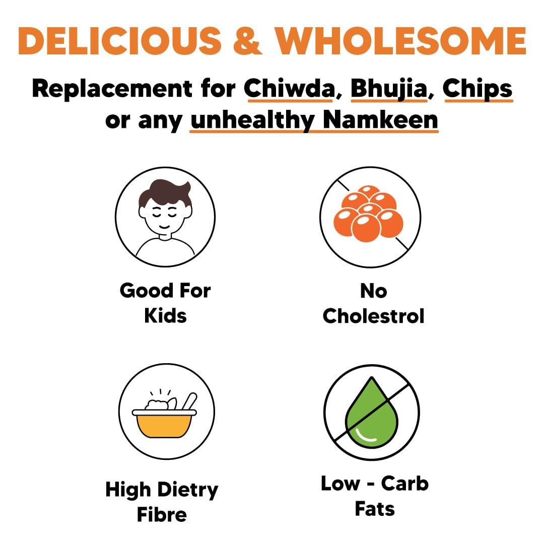 Eat Better Co – Millet Namkeen Combo – Four Flavours – Desi Masala, Mango Achari, Pudina Punch and Chilli Garlic – 4 * 32 grams - Healthy Snacks for Adults Combo 128gm 2