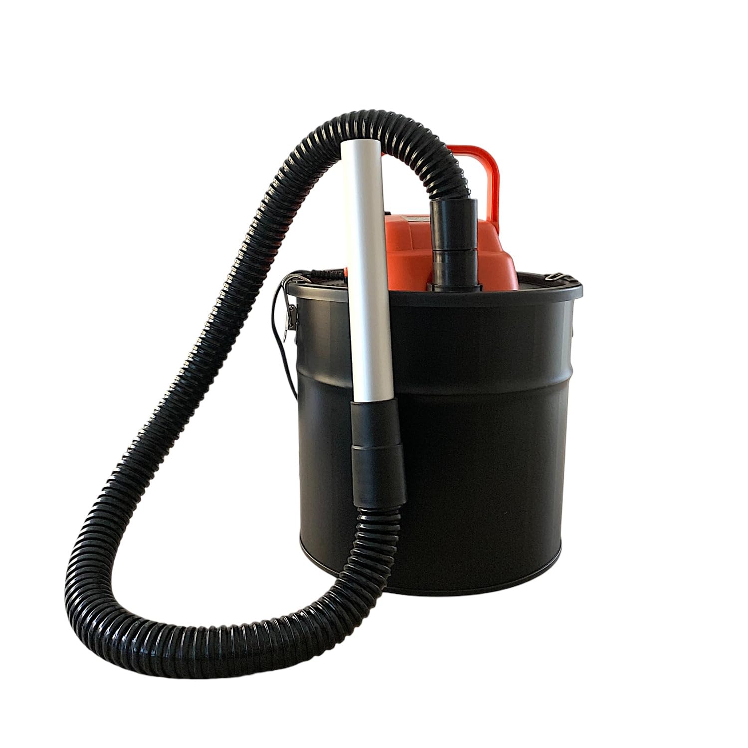 Bidone Aspiracenere Senza Sacco 800W 18LT con filtro HEPA Potenza di Aspirazione 16 KPA Tubo da 1,3 mt Becco in Alluminio Aspira Cenere per Camino Stufa a Pellet Barbecue con Funzione Soffiante