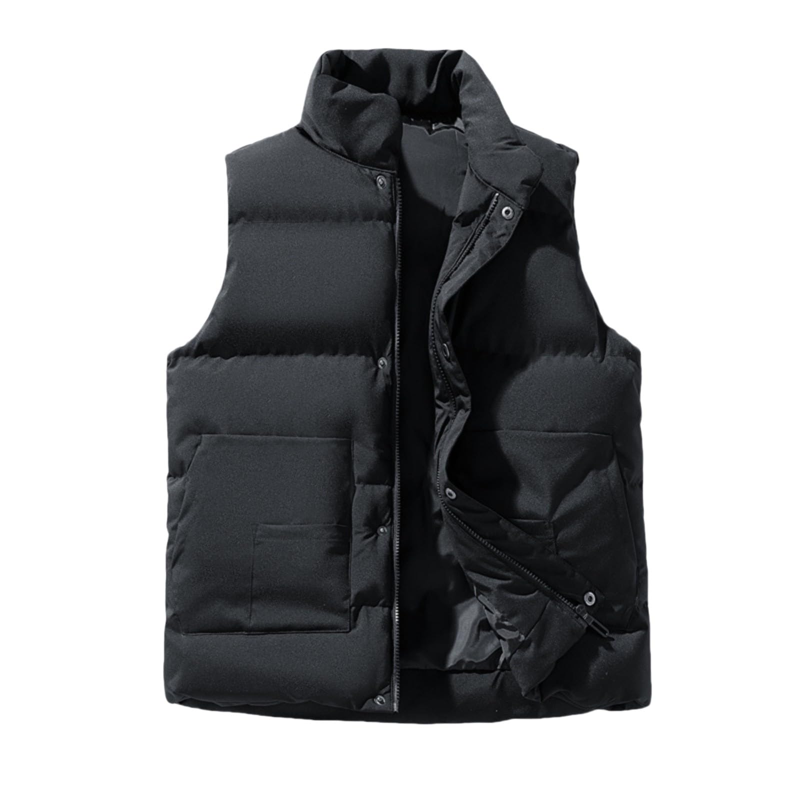Generisch Gilet estivo da uomo in softshell, leggero | Camel Elegant - Gilet da esterno slim fit, da spiaggia, estivo, in lino, a spina di pesce, in pelle scamosciata