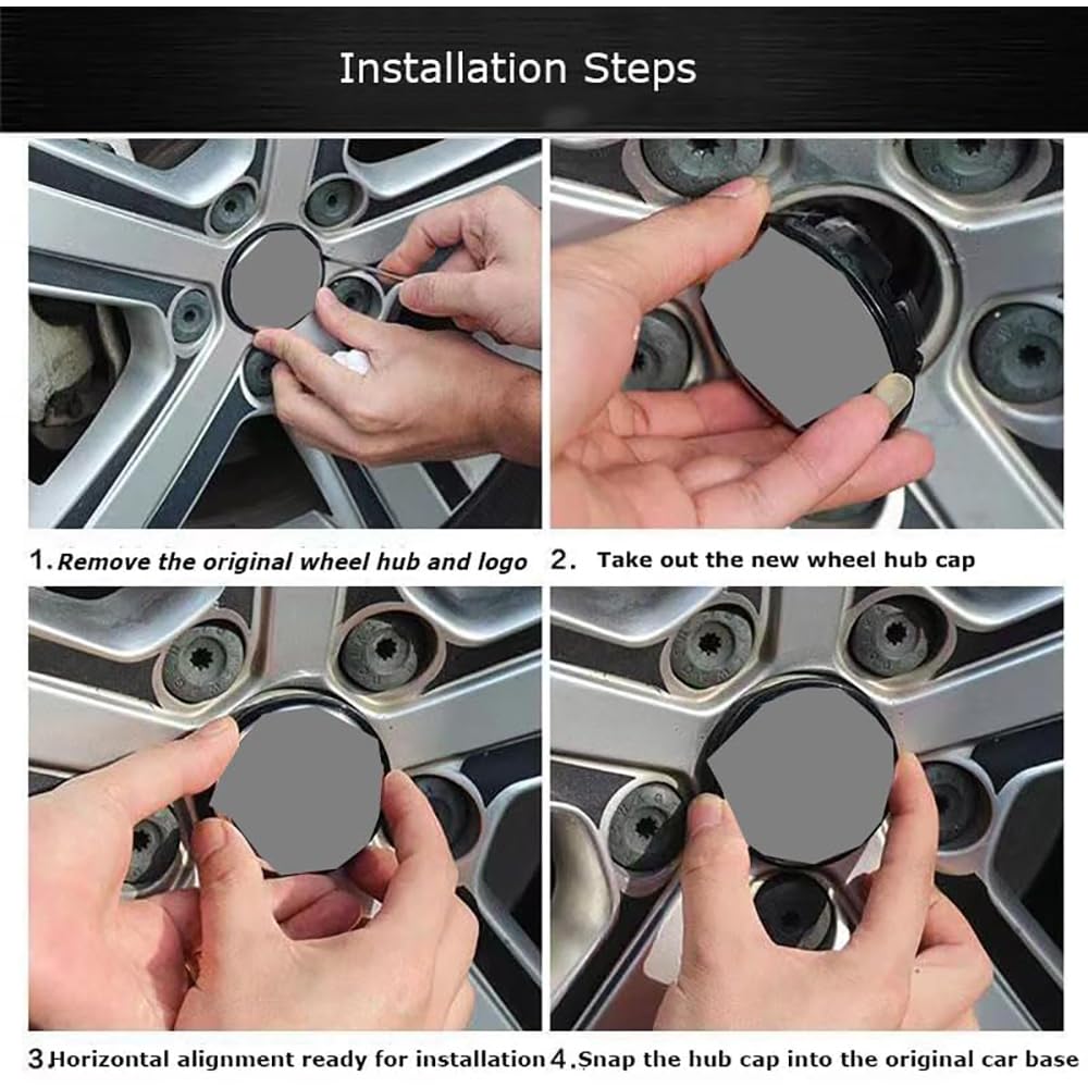 4 Pièces Voiture Cache Moyeux pour Peugeot All Models 60 mm,Capuchons Centre Roue Moyeu Enjoliveur Prévention Liquides Jantes Enjoliveurs Accessoires