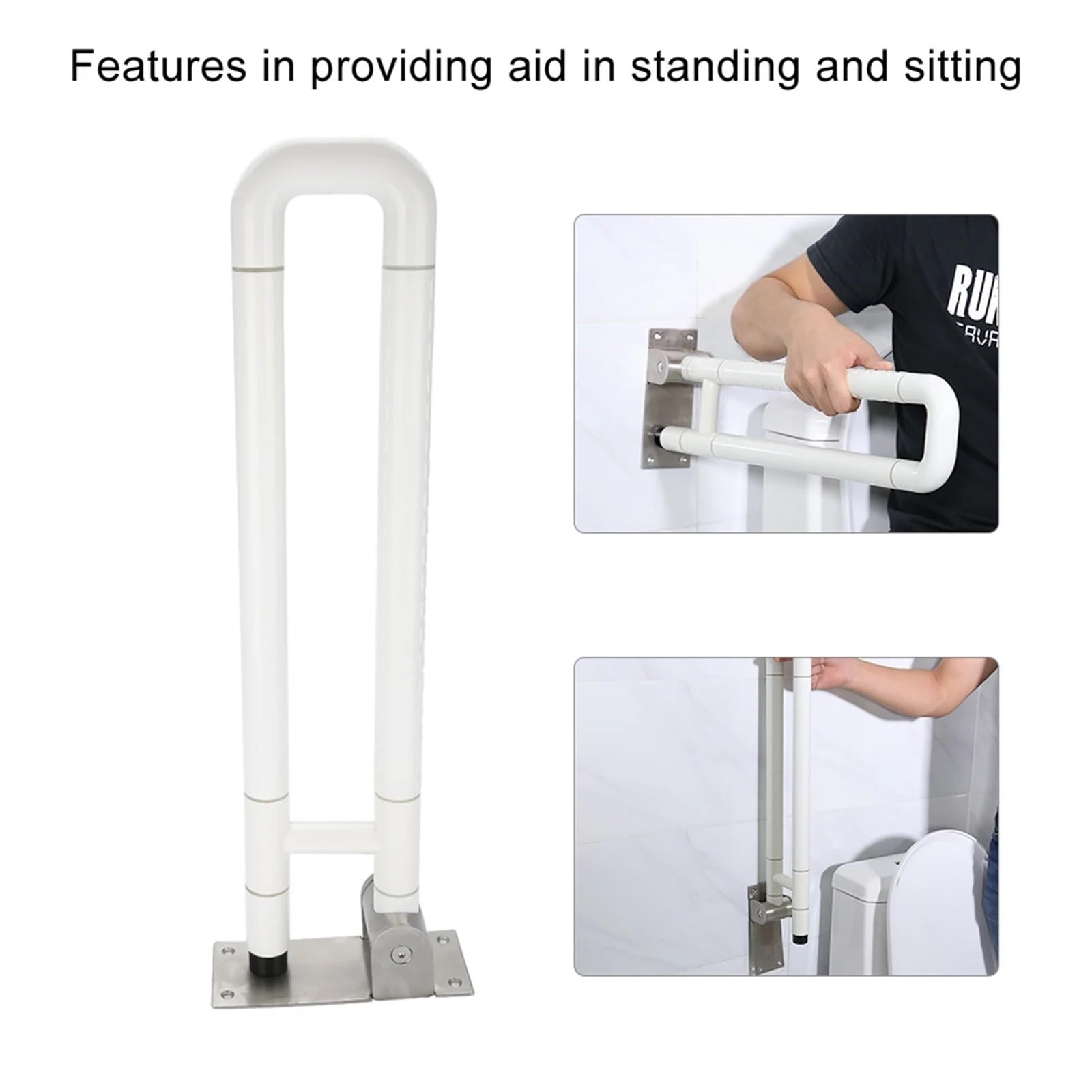 Barra de seguridad antideslizante para baño, barra de apoyo para baño, barra de apoyo para baño, barra de seguridad para inodoro