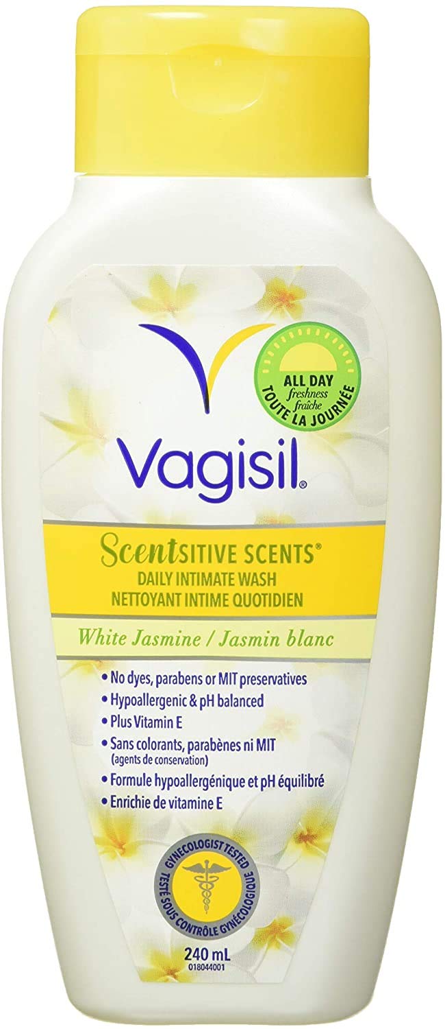 VagisilScentsitive Scents Plus Daily Feminine Intimate Vaginal Wash, White Jasmine
