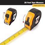 Titan 10925 6-Piece 25-Foot Jeu de bandes de mesure en vrac avec marquages standard faciles à lire et boîtier durable