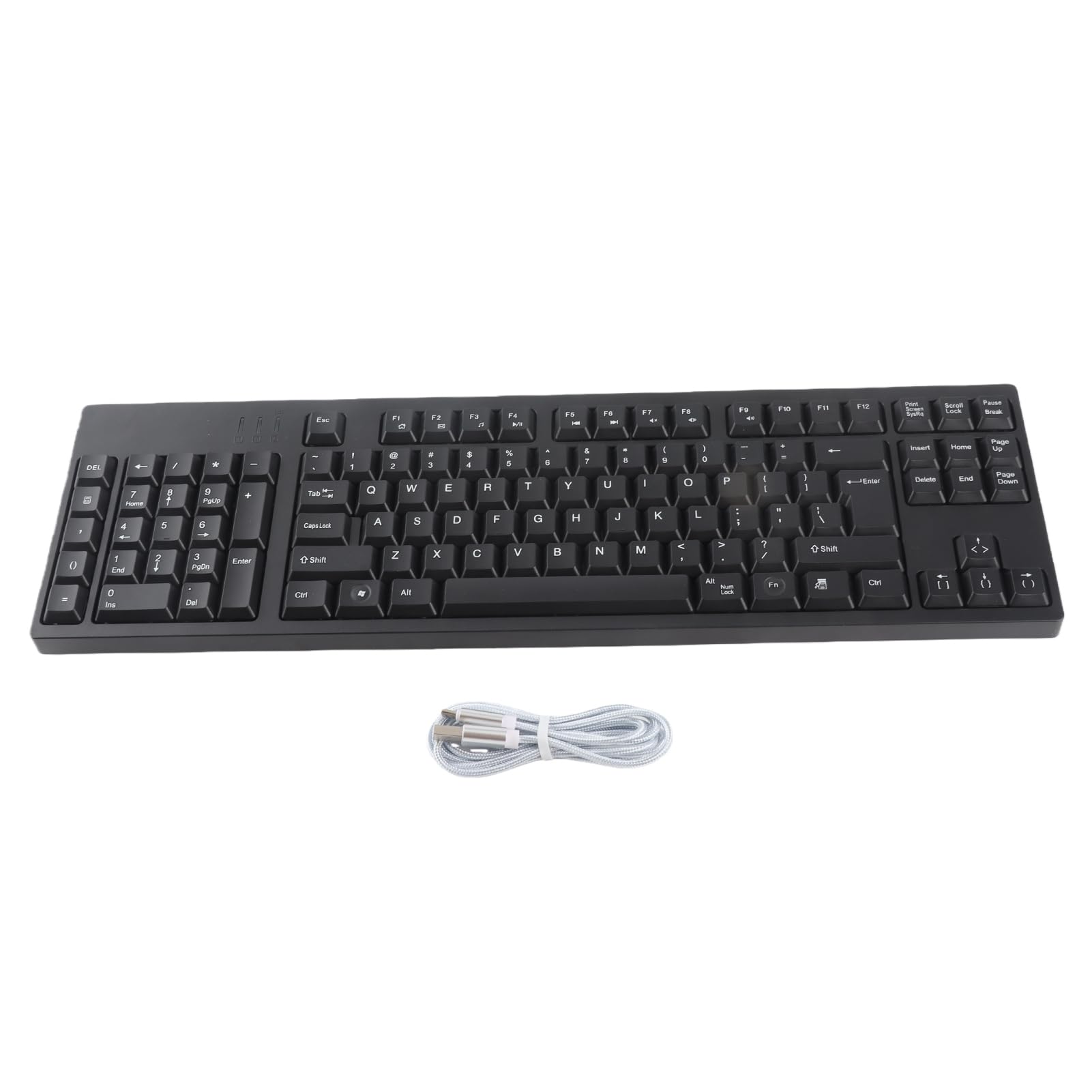 Annadue Teclado para Zurdos 109 Teclas Tipo C Diseño Ergonómico Teclado de Oficina Plug and Play para Diseñador de Contabilidad Empresarial, en Inglés con Diseño de EE. UU.