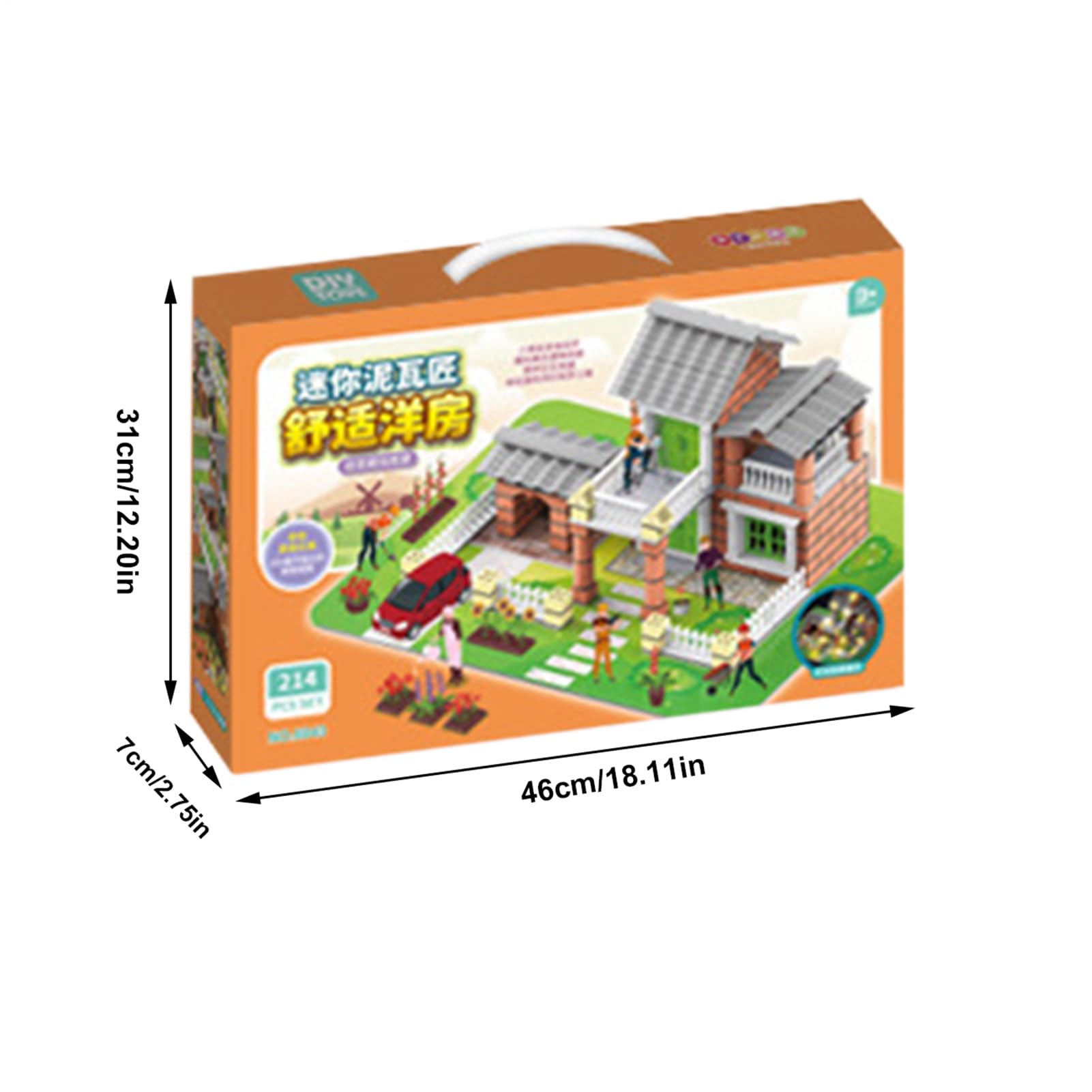 Modellhaus - Architekturmodell, Miniaturhaus-Set zum Zusammenbauen, für Kinder, Jugendliche, Studenten, Dekoration, , Nachttisch, Apartment, Wohnzimmer, Kindergarten